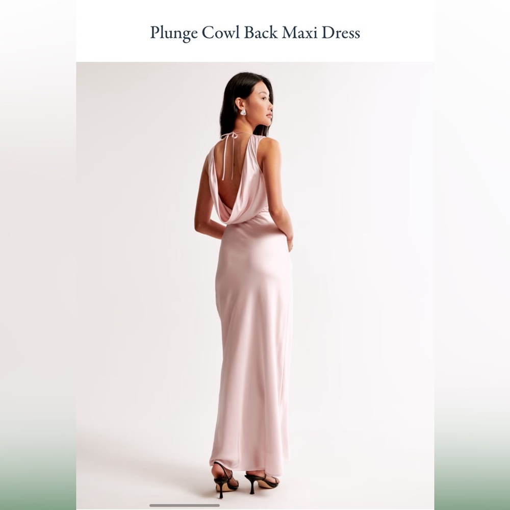Plunge Cowl Neck Maxi Dress in BLUE